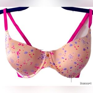 Savage X Fenty Bra, UnderWire, Pastel Padded, Sz 32DDD, 32F, Floral, Like new​